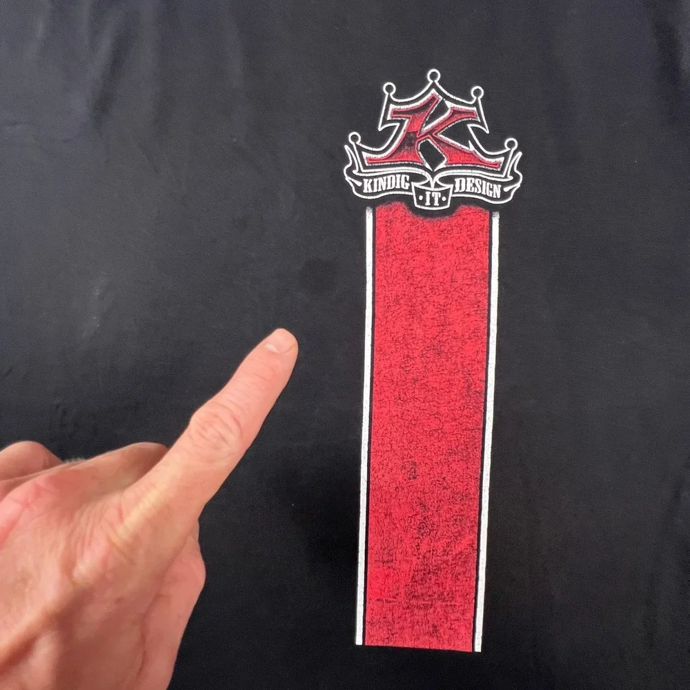 Kindig-It Design T-Shirt Mens 2X Black Boss Mustang Graphic Performance Bitchin